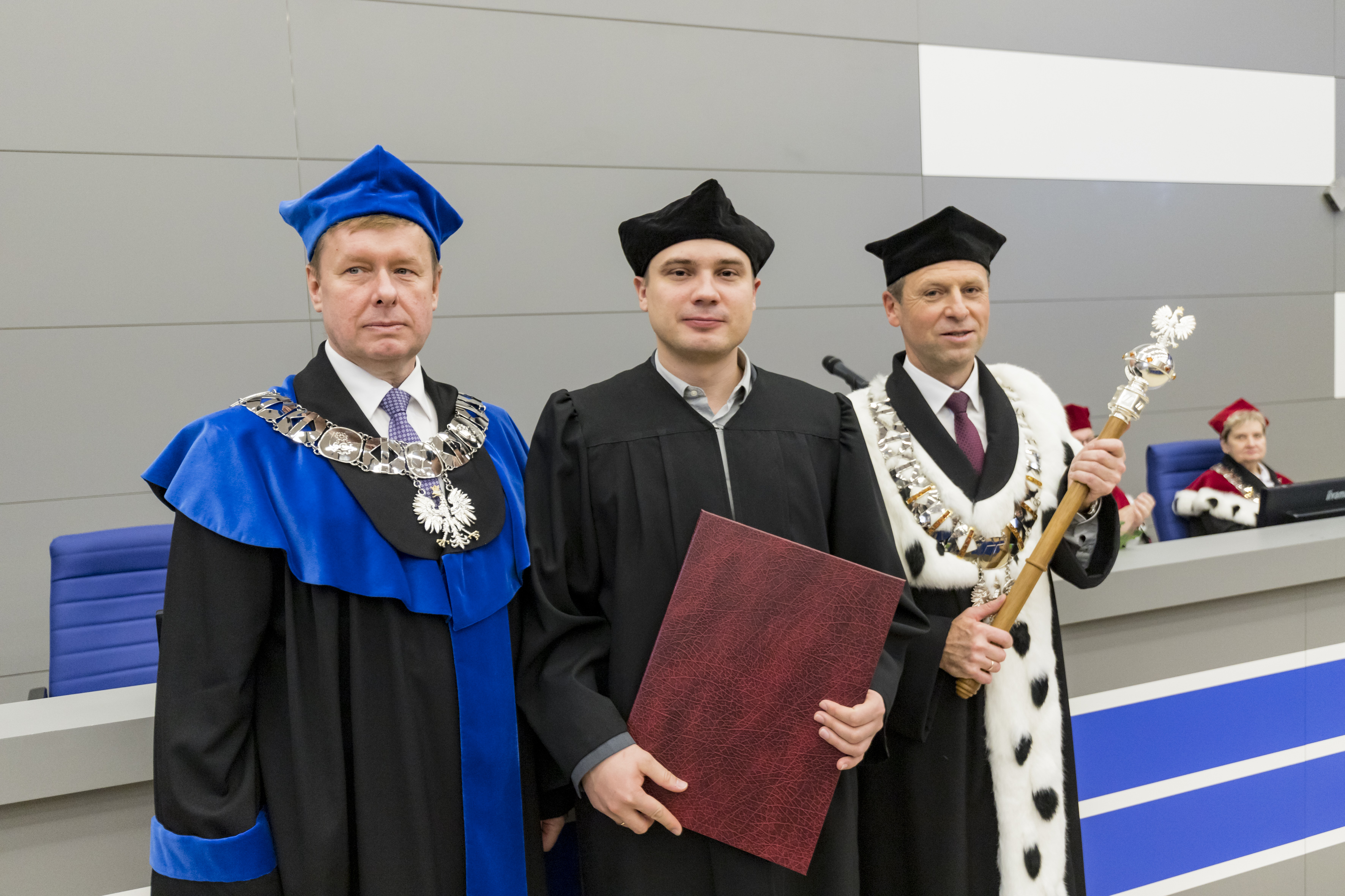 Wręczenie dyplomu doktorskiego - WIMiM Kamil Stateczny