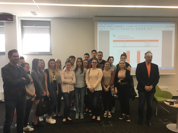 Studenci PO WYKLADZIE Z PANEM PREZESEM Norbertem Rokitą
