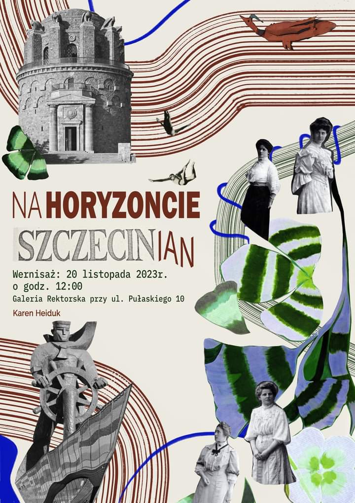 Plakat reklamujący wernisaż 20 listopada na horyzoncie szczecinian w galerii rektorskiej