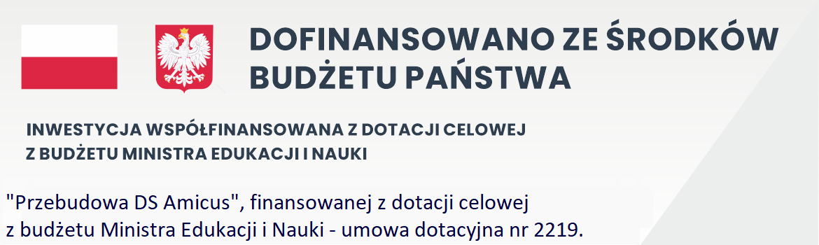 ZUT rozpoczyna inwestycję w Domu Studenckim Amicus w ramach Dotacji Celowej z budżetu Ministra Edukacji i Nauki.