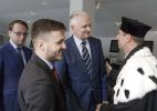 Minister Nauki i Szkolnictwa Wyższego dr Jarosław Gowin i Wojewoda Województwa Zachodniopomorskiego Krzysztof Kozłowski i JM Rektor ZUT prof. Jacek Wróbel