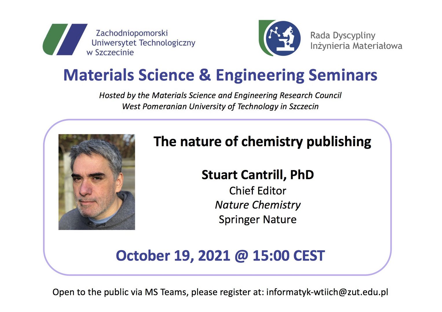 Graphic of Materials Science and Engineering Seminar