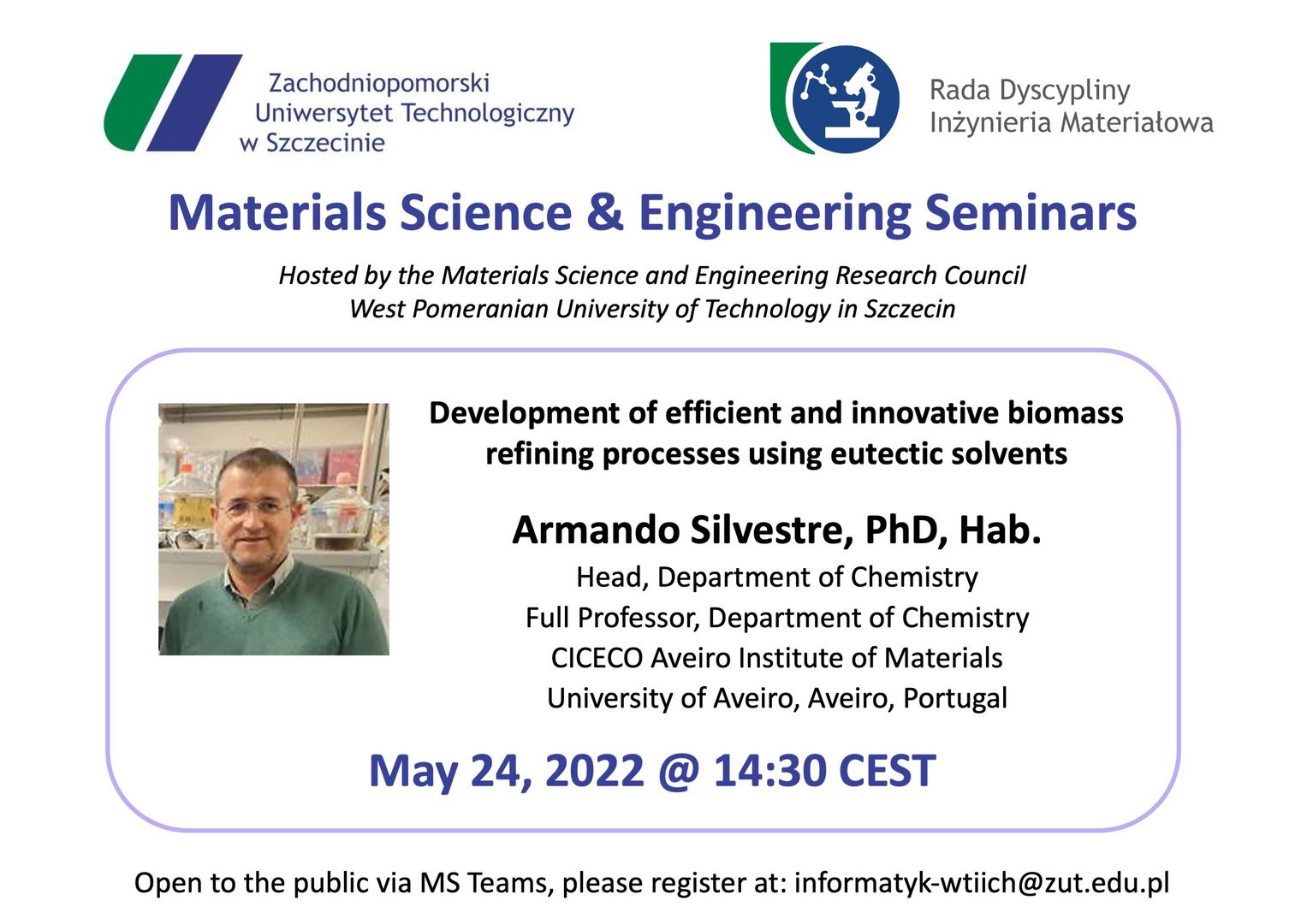 Graphic of Materials Science and Engineering Seminar